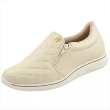 Tenis Feminino Slip On Ortopédico Com Ziper Modare