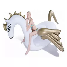 Boya Inflable Unicornio Dorado Extra Grande