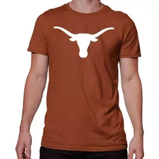 Playera Longhorns Cuernos Largos De Texas Vinil Textil Mod.1