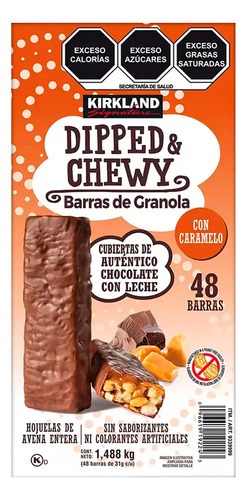 Barras De Granola/caramelo Dipped & Chewy Kirkland 48pzs/31g