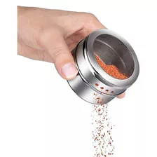 Pote Para Condimento Inox Magnético Temperos Geladeira