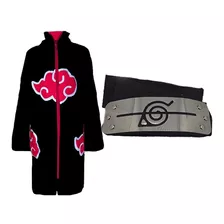 Manto Akatsuki + Bandana Vila Da Folha Renegada Naruto