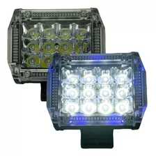 Par Faros 12 Led Dually Auxiliar Fijo Estrobo Ojo Ángel