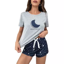 Conjuntos De Mujer En Casa Casual Pijama Estampado Moda Ropa