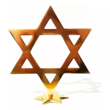 Estrela De Davi Israel Metal Dourado Grande 20cm