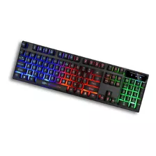 Teclado Gamer 3dfx Retroiluminado Led Rgb / Speedy Color Del Teclado Negro