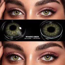 Pupilente Eyeshare Myakhie-green 1 Año De Duración +estuche 