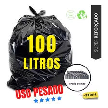 Saco De Lixo 100 Litros Uso Pesado Bem Reforçado Grosso Cor Preto