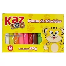 Massa Massinha De Modelar Kazzoo 12 Cores Sortidas - Kaz