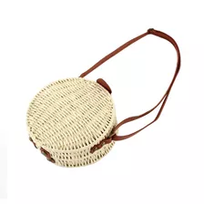 Bolsa De Palha Redonda Rattan Feminina Verão 2019 