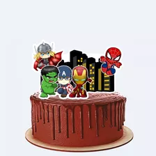 Topo De Bolo Topper Super Heróis Avengers Crianças Infantil