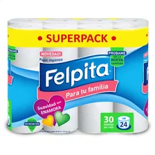 Papel Higienico Felpita Superpack Familiar Suave X24 Rollos