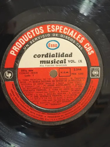 Varios Artistas - Cordialidad Musical Vol 9 - vinilo 1975
