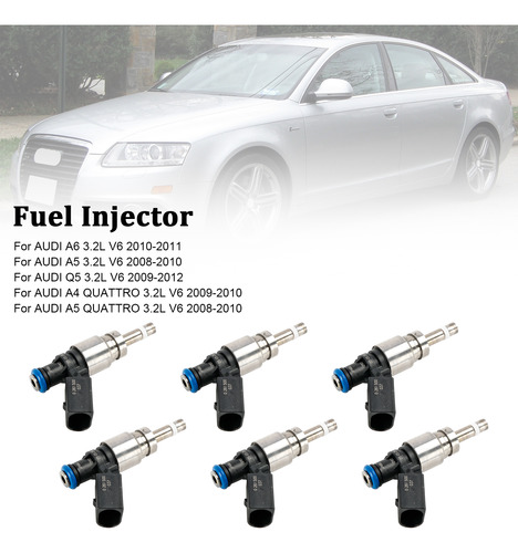 Inyector De Combustible De 6 Piezas Para Audi Q5 A4 A5 A6 3. Foto 3