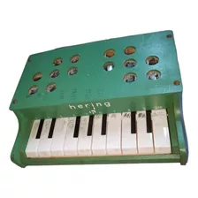 Brinquedo Piano P-10 Mini Piano Madeira Hering Usado Antigo