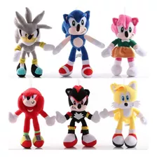 Kit Coleção Sonic, Tails, Shadow, Knuckles, Amy Rose, Silver