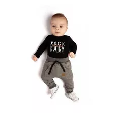 Conjunto Body Rock Baby Calça Saruel Moletom