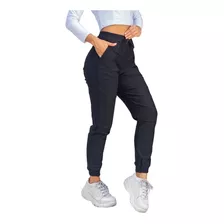 Calça Jogger Feminina C/ Bolsos Tecido Bengaline C/ Elastano