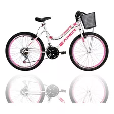 Bike Infantil Aro 24 C/ Marcha 18v C/ Cesta 9 10 11 12 Anos