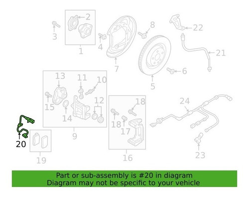 Sensor Desgaste Balata Trasero Der Audi Rs5 S4 S5 2017-2020@ Foto 5