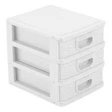 Gaveteiro De Mesa Micro Organizador Multiuso 3 Gavetas