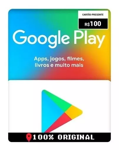 Cartão Gift Google Play Store R$100