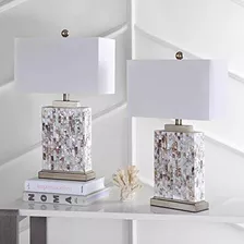 Safavieh Lighting Collection Tory Ivory Shell Lámpara De Mes