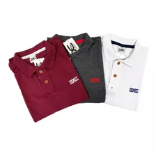 Kit 03 Camisas Gola Polo Masculina Piquet Reforçadas Colors