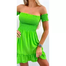 Vestido Paisana Frunce Con Voladitos Fibrana Poplin