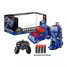 Caminhão Transformes De Controle Remoto Optimus Prime Cor Azul