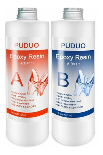 Kit Resina Epoxy 1litro Transparente Multiusos Resistente Uv