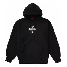 Supreme Box Logo Cross Black Hoodie M