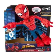 Boneco Pelúcia Spiderman Homem Aranha Com Som E Luz Mattel