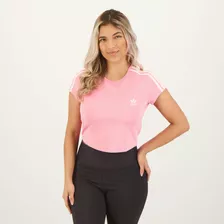 Camiseta adidas Adicolor Classics 3 Stripes Feminina Rosa