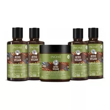 Kit Inoar Afro Vegan Shampo + Acon Lave In