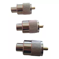 Conector Pl259 Uhf Macho Para Rg213 X 3 Unidades