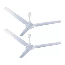 Kit De 2 Ventiladores De Techo Motor Grande Blanco