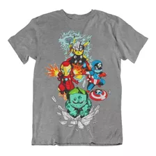 Camiseta Anime Pokemon Avengers Vingadores Pikachu 