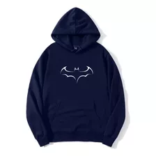 Buzo Canguro Hoodie Hombre Mujer Azul Algodón Estampado