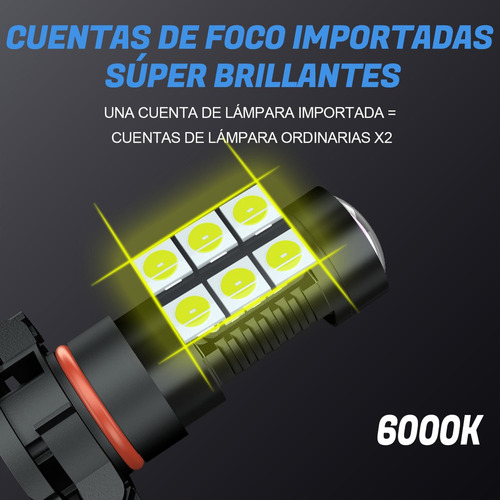 Kit Focos 2504 Psx24w Faros Led Antiniebla 8000 Lm Para Jeep Foto 8