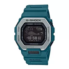 Reloj Casio G-shock G-lide Bluetooth Gbx-100-2 Hombre Color Del Fondo Negro Color De La Correa Turquesa Color Del Bisel Plateado