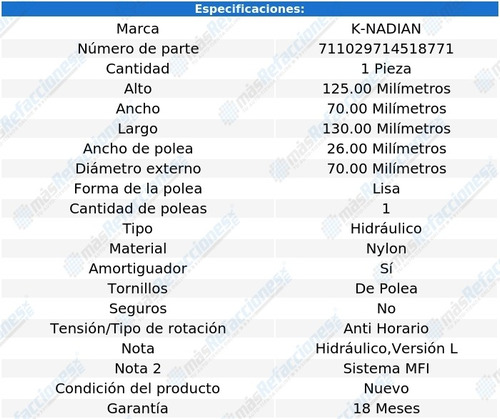 Tensor De Banda P/ Hyundai Entourage V6 3.8l 07-09 K-nadian Foto 3