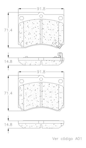 Balata Grc Delantera Mazda Protege 1990-1998 Foto 2