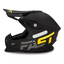 Capacete Para Moto Motocross Trilha Fast 788 Solid Pro Tork Cor Amarelo Tamanho Do Capacete 60