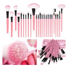 Set 24 Brochas Maquillaje Profesional Fibra Artificial