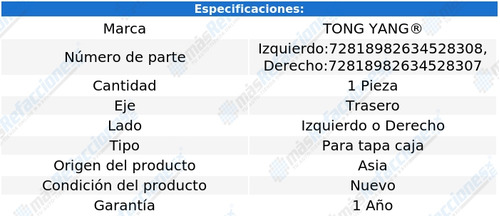 Moldura Para Tapa Caja Trasera Lobo De 2009 A 2014 Tong Yang Foto 2