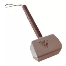 Martillo De Thor Mjolnir Mazo Madera Artesanal 8x 14x 36 Cm