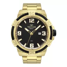 Relógio Dourado Technos Masculino Legacy 2317ad/1p Fundo Preto