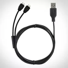 Cable Usb A Doble Micro-usb | 3 M / Negro