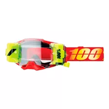 Óculos Motocross 100% Armega Forecast Nuketown Rolloff Cor Da Armação Vermelho